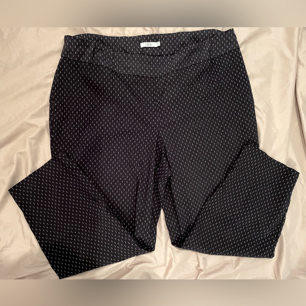 Navy blue dot dress pants
